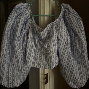 Caroline Constas Balloon Sleeve Blouse Top